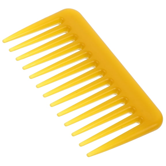 LOLIPPYY Detangling Comb Light Yellow Plastic Large Teeth Home Use Trendy Hairstyle