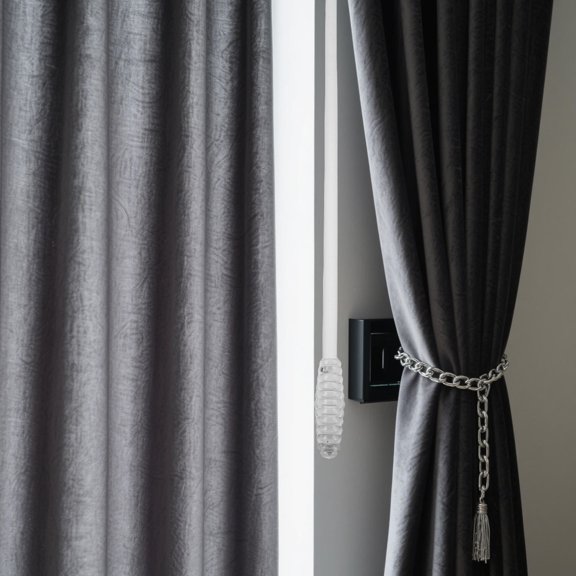 LOLIPPYY Window Shade Pole Acrylic Transparent Curtain Pull Rod for Drapery Use