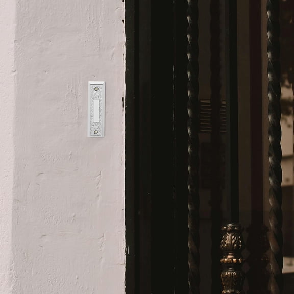 LOLIPPYY Wired Door Bell for Nighttime Visibility Silver Abs 1Set