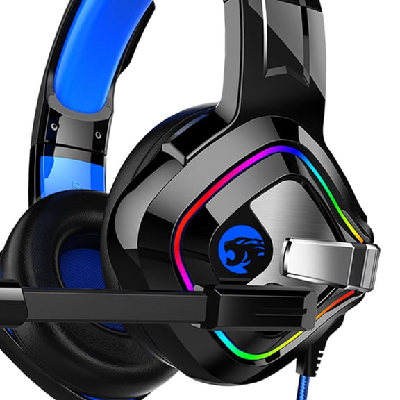 LOLIPPYY Wired Gaming Headset with Mic Headphones for Gaming PU Black 1Pack for Friends Back to School