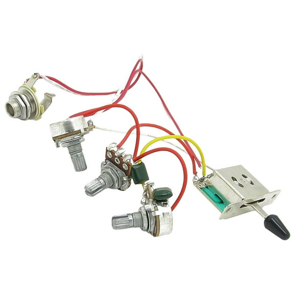 LOLIPPYY Wiring Electric Guitar Knobs Prewired Metal Multi 1Set for Guitarists