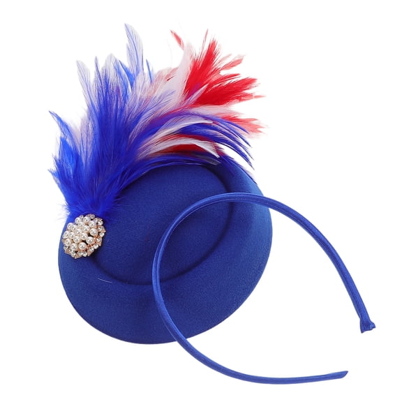LOLIPPYY Women Dressy Hat Fascinator Hat Blue Felt Imitation Headdress Wedding Photoshoots 1 Pcs