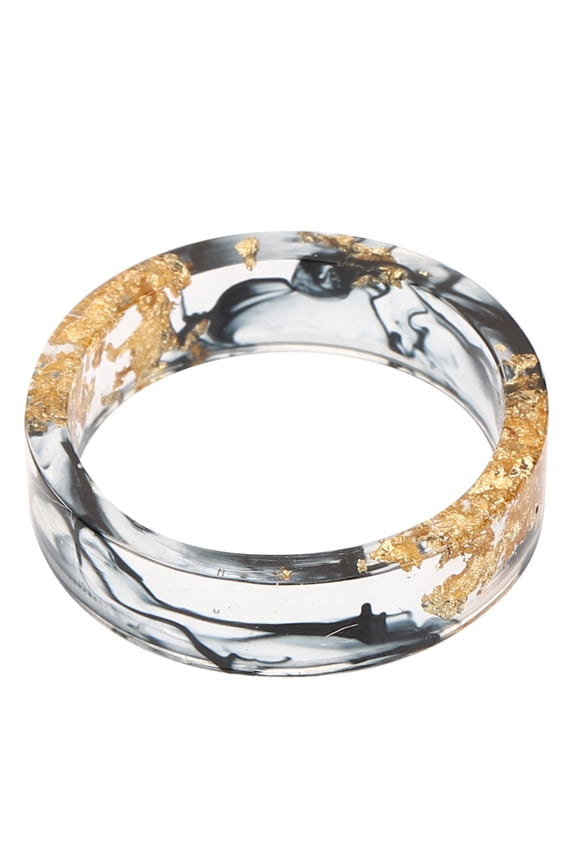 Women Ring Resin Stackable Chunky Creative Aesthetic Transparent 2pcs