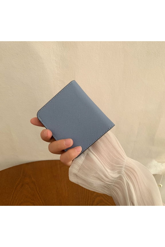 Slim Women's Credit Card Wallet: Minimalist Money Purse with Snap Closure and Zipper - Compact and Card Pocket Mini Clutch