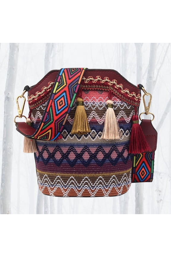 Women Vintage Shoulder Bag Red PU 1Set Daily Use for Woman