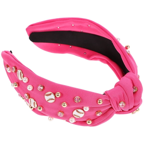 LOLIPPYY Womens Fashion Headbands Rosy Baseball Decoration with Knotted Style for Daily Wear