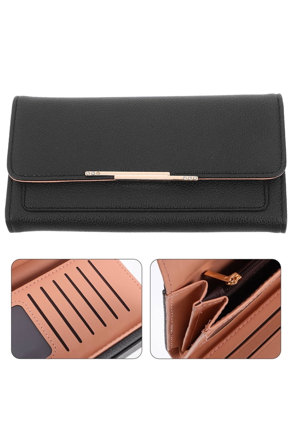 Women's PU Trifold Wallet with Multiple Card Slots and Secure Storage - 1 Piece