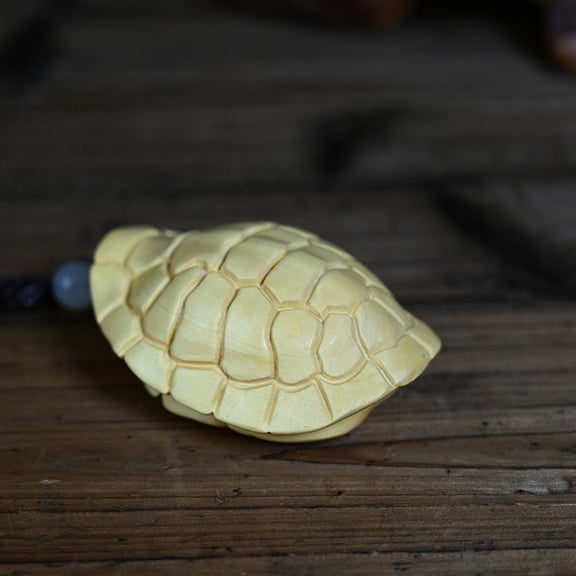 LOLIPPYY Multi-Color Carved Turtle Shell Ornament for Desktop