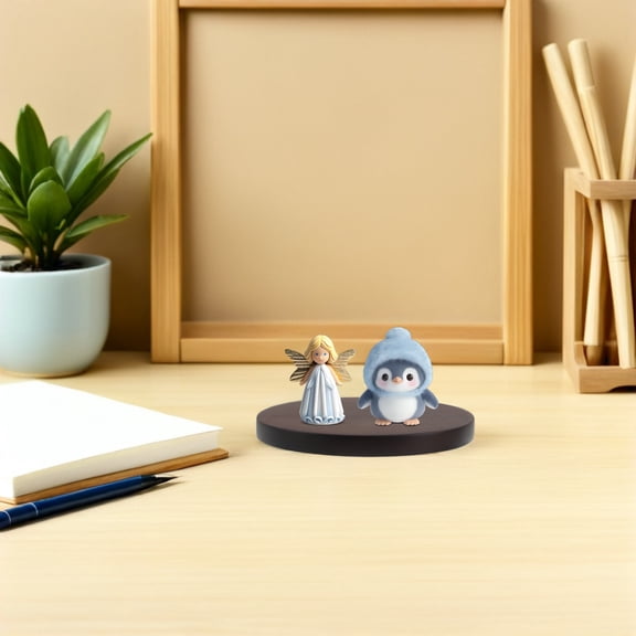 LOLIPPYY Dark Brown Wood Keepsake Display Stand with Sturdy Base for Home Decor and Collectibles