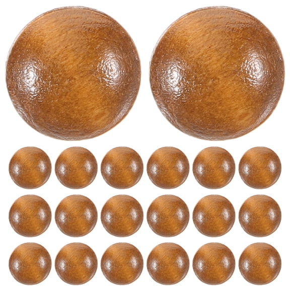 LOLIPPYY Wood Sewing Buttons Tea Color Simple Design Decoration for Clothes 20Pcs