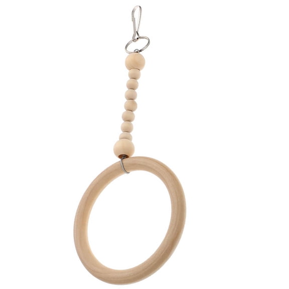 LOLIPPYY Wooden Bird Swing for Parakeets with Hanging Design for Cage Exercise and Balance