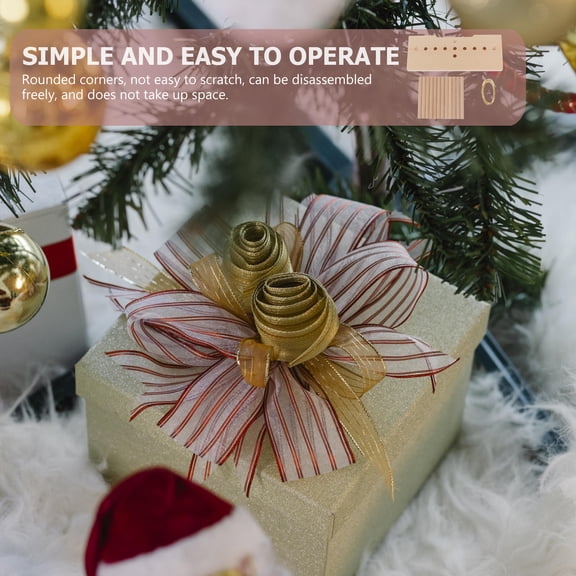 LOLIPPYY Wooden Bowknot Maker for DIY Wreaths, Portable Easy Craft Tool
