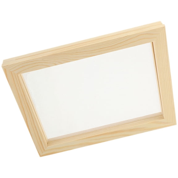 LOLIPPYY Wooden DIY Paper Making Frame for Home Khaki Color Kids Craft Handmade .87x5.12 Inches