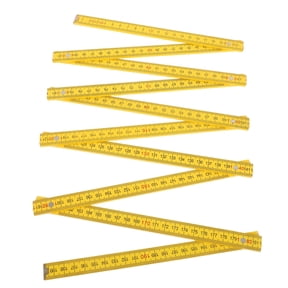 LOLIPPYY Wooden Folding Meter Stick with Double-Sided Metric Ruler for Accurate Woodworking, Construction, and Measuring Tasks