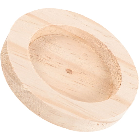 LOLIPPYY Wooden Food Bowl for Small Animals 2pcs Hamster Squirrel Hedgehog Feeding Dish