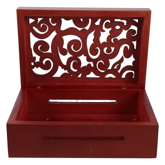 LOLIPPYY Hand Crank Music Box DIY Kit Brown Wooden Case for Music Box Mechanism and Parts Organizer