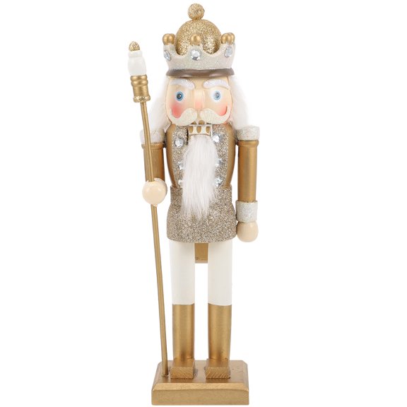 LOLIPPYY Wooden Nutcracker Figurine for Wedding and Garden Decor, Decorative Wood Nutcracker for Desktop Display