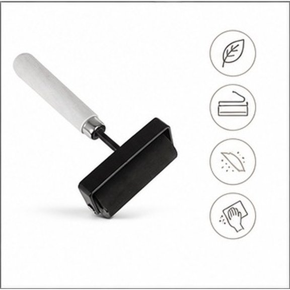 LOLIPPYY Wooden Rubber Roller for Painting Projects, Smooth Comfortable to Hold