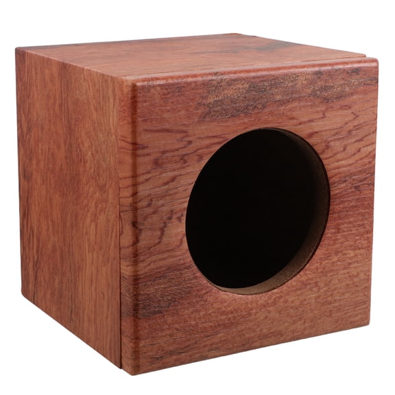 LOLIPPYY Wooden Speaker Box for Car Audio Systems with Elegant Striped Finish in Khaki