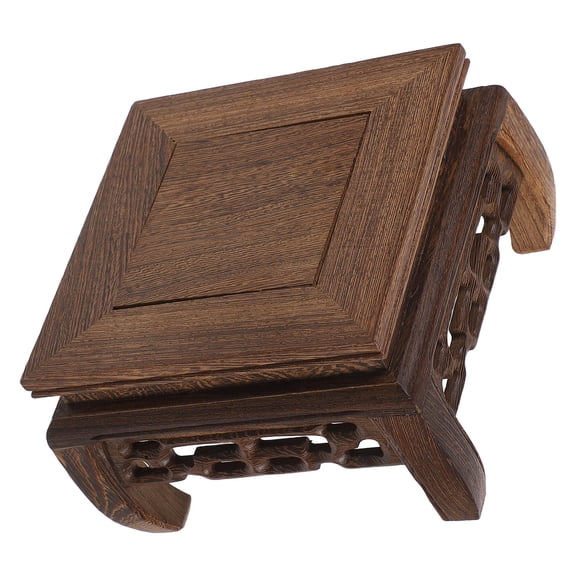 LOLIPPYY Wooden Stand Vintage Display Base Dark Brown Chicken Wing Wood Decorative Display 1Pcs