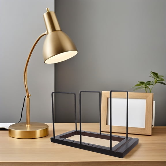 LOLIPPYY Wooden Vinyl Record Storage Holder with Sturdy Craftsmanship for Home Music Album Organization