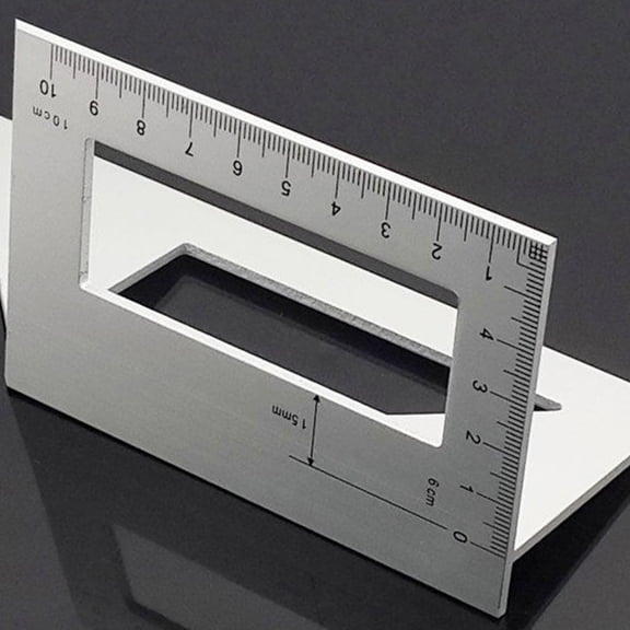 LOLIPPYY Aluminum Alloy Woodworking Right Angle Ruler with Sliding 45 Degree Mark and Scribing Tool