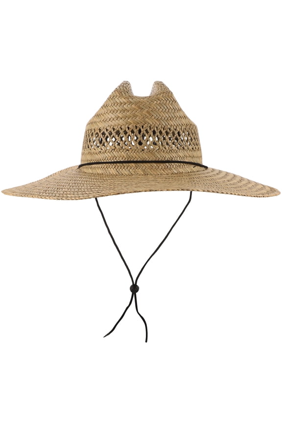 Woven Beach Hat Straw Rustic Straw Cap Tough Olive Green 1Set