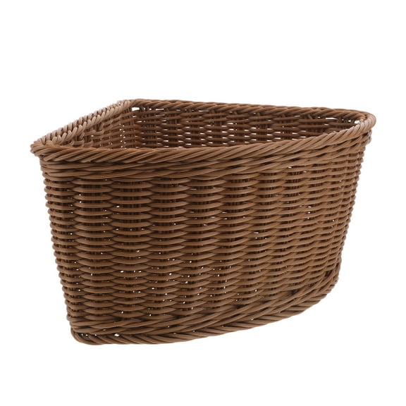 LOLIPPYY Woven Corner Basket Storage Bin for Wardrobe Bathroom and Kitchen Shelf Organizer