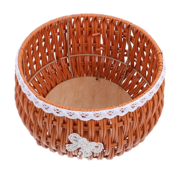 LOLIPPYY Woven Flower Basket Khaki PP Material 1 Set Multi-use Storage Holder