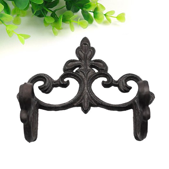 LOLIPPYY Wrought Iron Paper Storage Rack Black Wall Hanging Paper Shelf for Home Space Saving