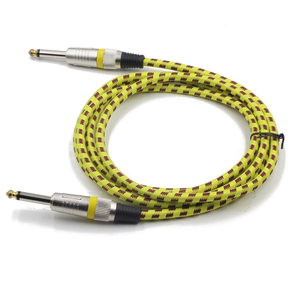 LOLIPPYY Yellow Guitar Instrument Cable Lightweight Wearproof for Electric Guitar