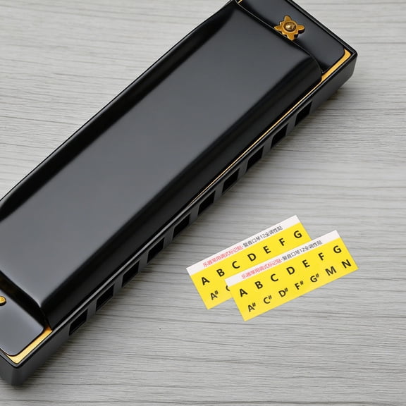 LOLIPPYY Yellow Harmonica Scale Stickers for Wall Chart Decoration with Strong Adhesive and Clear Markings