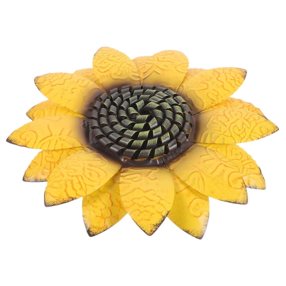 LOLIPPYY 3D Yellow Metal Sunflower Wall Art Handmade Decor for Living Room, Bathroom, Kitchen and Home Decoration