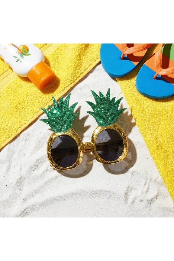 Yellow Novelty Sunglasses Comfortable Pineapple Glasses Tropical Theme Summer Parties