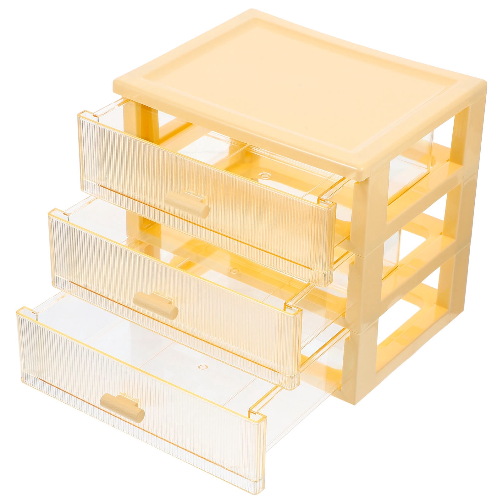 LOLIPPYY Yellow PP Desktop Organizer Bins for Desk, Multi-Layer Space ...