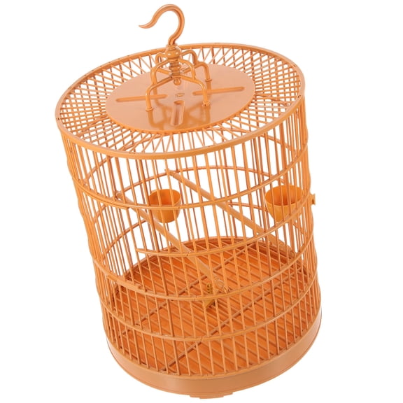 LOLIPPYY Yellow Plastic Bird Cage Hanging Small Animal Bird House for Versatile Storage Needs