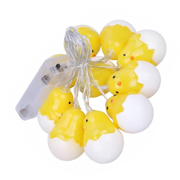 LOLIPPYY Yellow Plastic Easter String Light with Eggshell Shape for Tree Window Balcony Decor