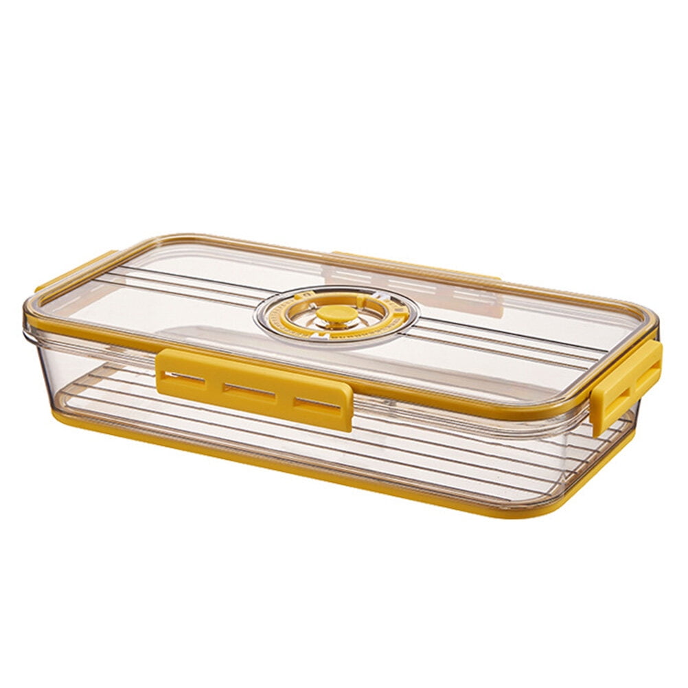 LOLIPPYY Yellow Refrigerator Dumpling Storage Box PET Creative Wonton ...