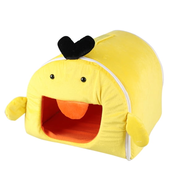 LOLIPPYY Yellow Small Animal Bed Warm Cotton Nest for Hamster Squirrel Mice Removable and Washable