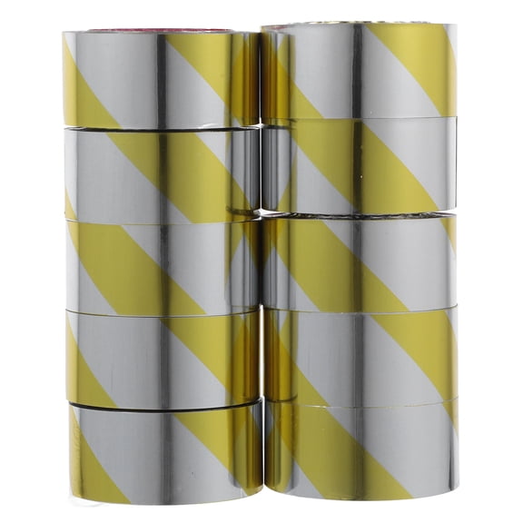 LOLIPPYY Yellow White Striped Hazard Tape Safety Barrier Tape for Traffic and Construction Zones