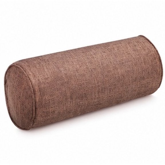 LOLIPPYY Cotton Linen Yoga Lumbar Pillow in Coffee Color for Comfortable Back Support and Posture Relief
