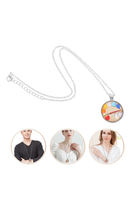 Zinc Alloy Paint Palette Long Necklace for Artists and Art Teacher Accessories
