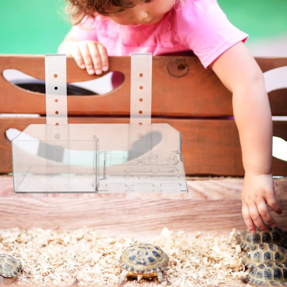 LOLIPPYY above tank turtle basking platform turtle resting platform for tank Transparent Acrylic Daily Use 1 Set
