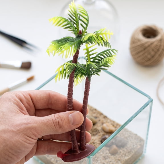 LOLIPPYY artificial coconut tree Plastic Coconut Palm Tree Green 1Pack for Container Garden