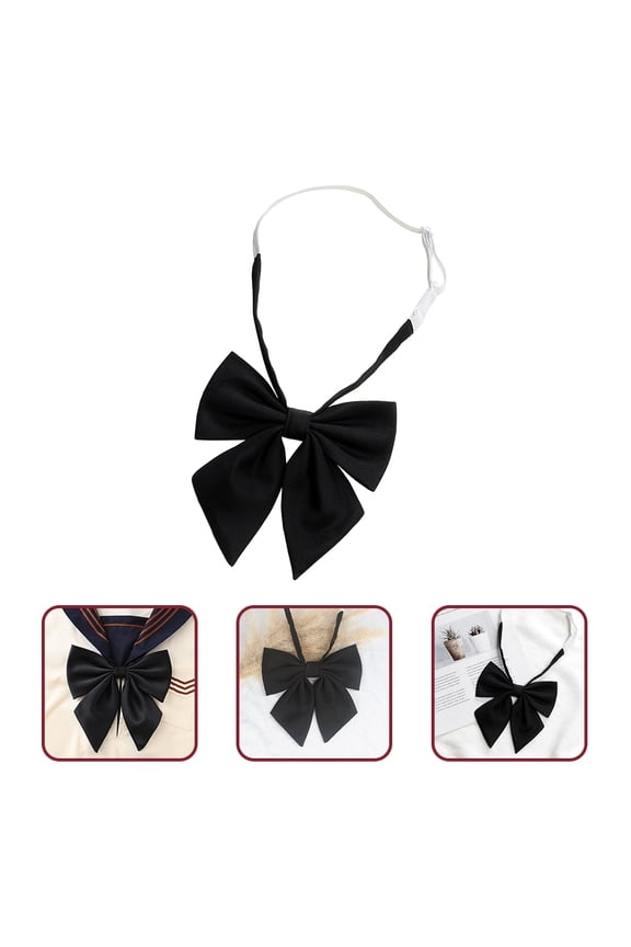 black bow tie for women chic cloth 1Pack perfect for wedding attire