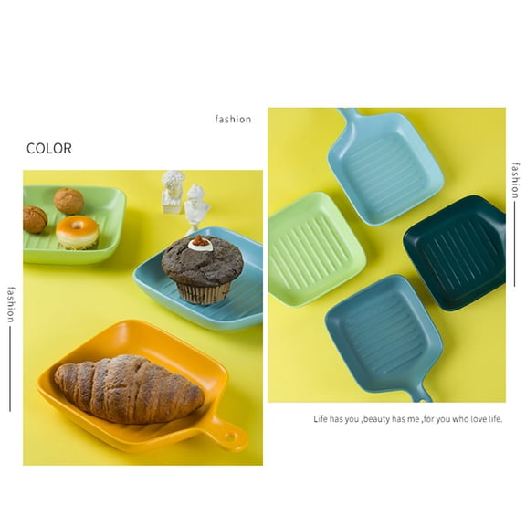 LOLIPPYY ceramic baking pan Ceramic Baking Tray Pink 1Pack Wear Resistant for Families Restaurant