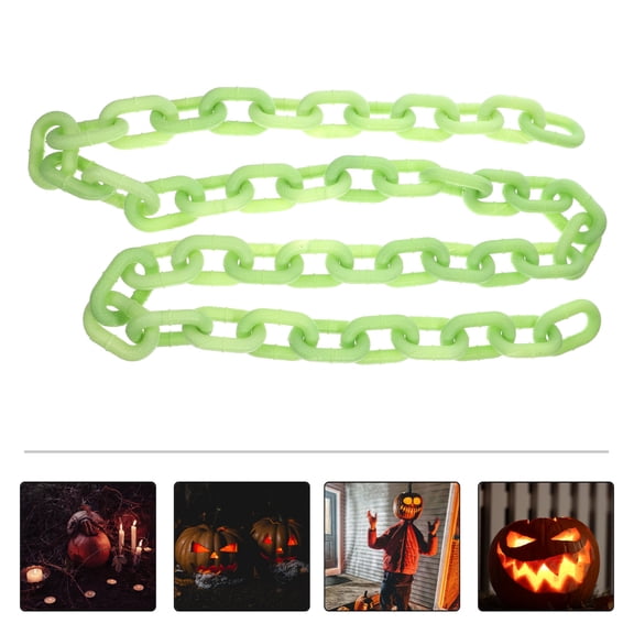 LOLIPPYY Decorative Glowing Chain, Green LED Light Prop for Haunted House, Party Decor, Authentic Atmosphere