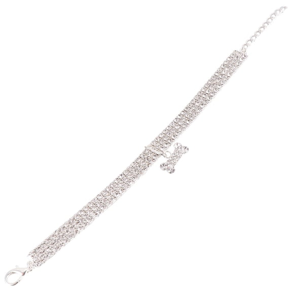 LOLIPPYY chain design Pet Collar White Alloy Adjustable Buckle 1Set