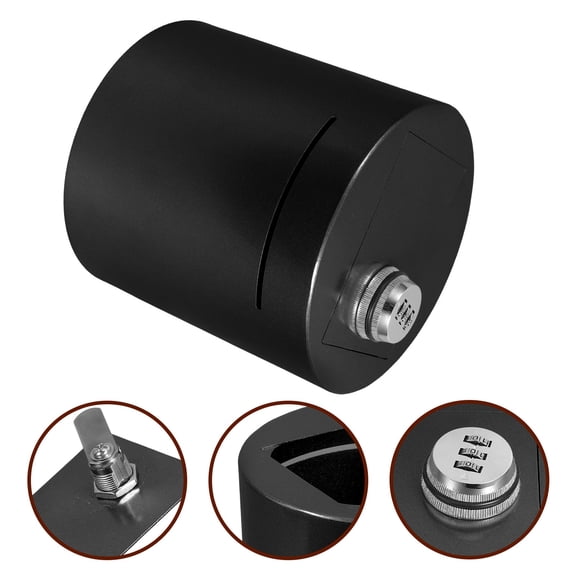 LOLIPPYY coin storage boxes Bank Gold Metal Saving Money 1Set