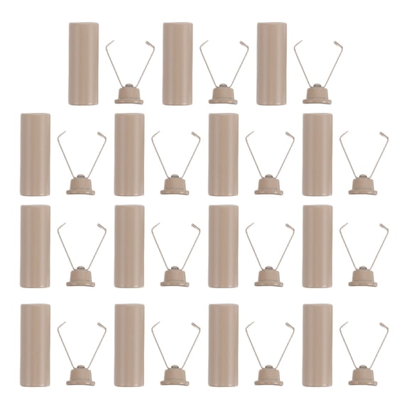 LOLIPPYY cord stopper end Drawstring End Cap Khaki 15pcs for Preventing Slipping in Sportswear